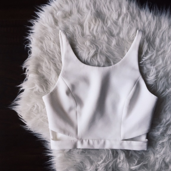 White Cropped Top