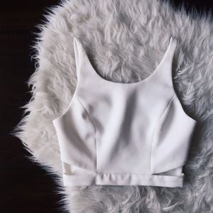 White Cropped Top