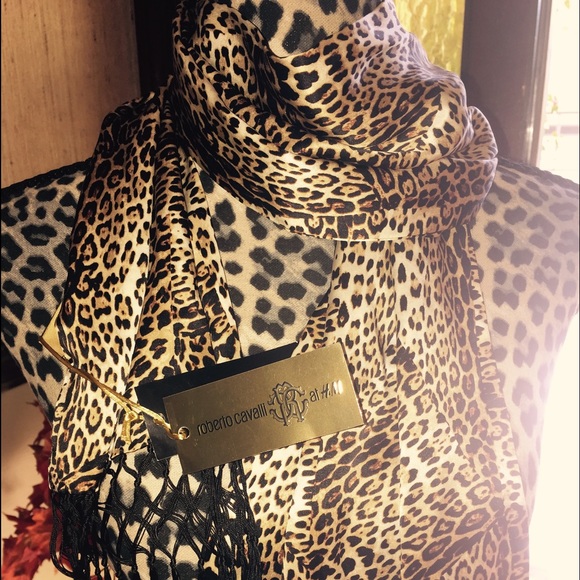 Roberto Cavalli for H&M silk leopard scarf