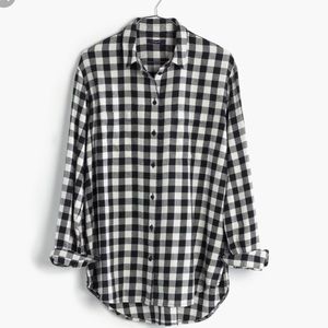 Madewell Oversized Flannel in buffalo check  black