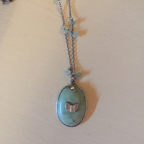 Sterling and turquoise necklace - Picture 3 of 3