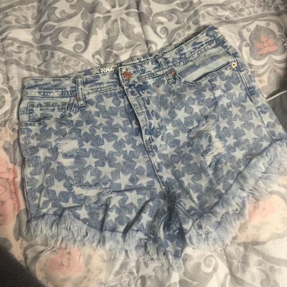 Massimo Denim high rise shorts