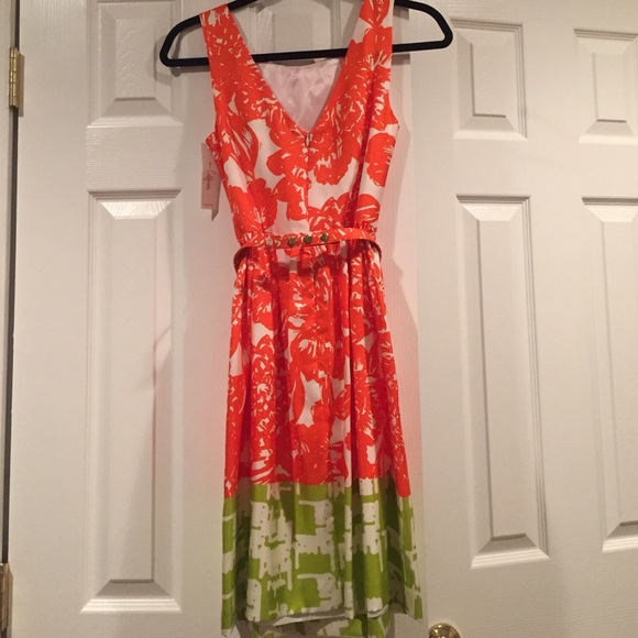 NWT Trina Turk colorful silk dress size 0! - Picture 3 of 4