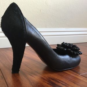 Malandrino designer black heel pump