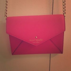 Never worn Kate Spade cross body in hot pink