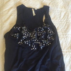Anthropologie navy sleeveless top Anthropologie navy sleeveless top