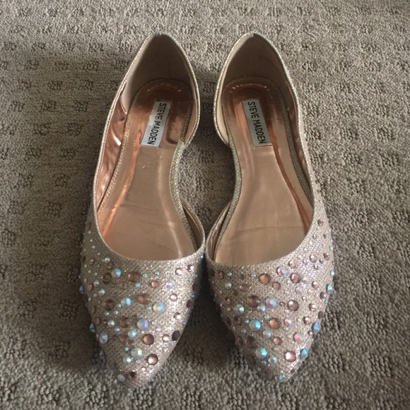 Steve Madden Gold Flats