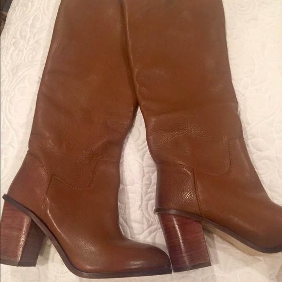 Carmel Leather Anthropologie Tall Boots