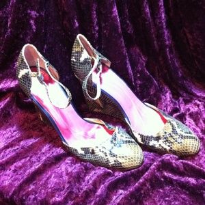 Kate Spade Snake Skin Wedges