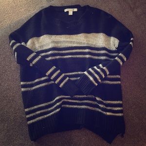 Black and silver sweater