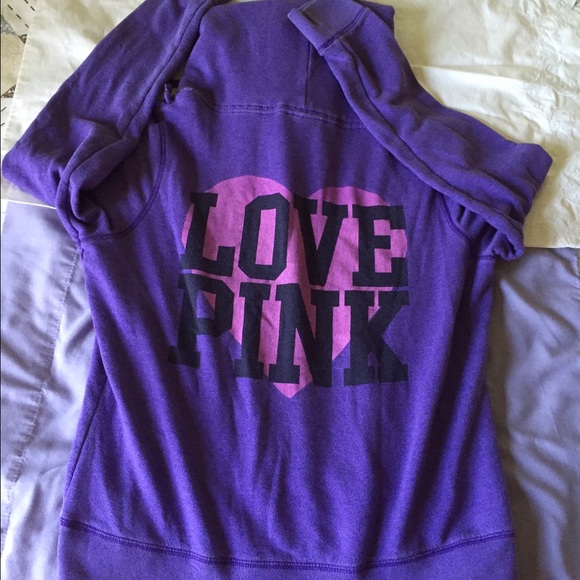 Victoria's Secret pink hoodie large purple 💖💕💋