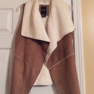 Faux Suede and Fur Vest