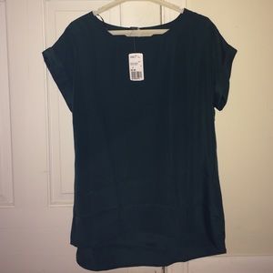 Teal High-Low Blouse