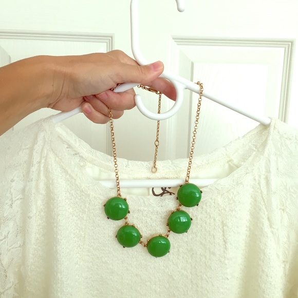 J Crew bubble necklace (green)