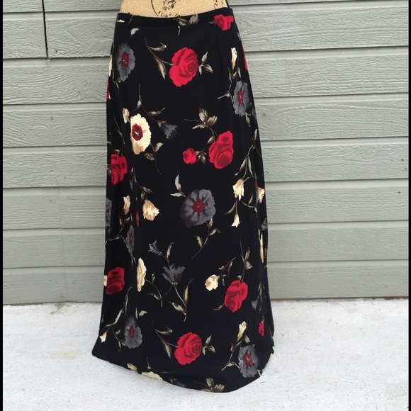 Vintage Floral Maxi Skirt