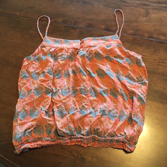 Orange patterned tank top