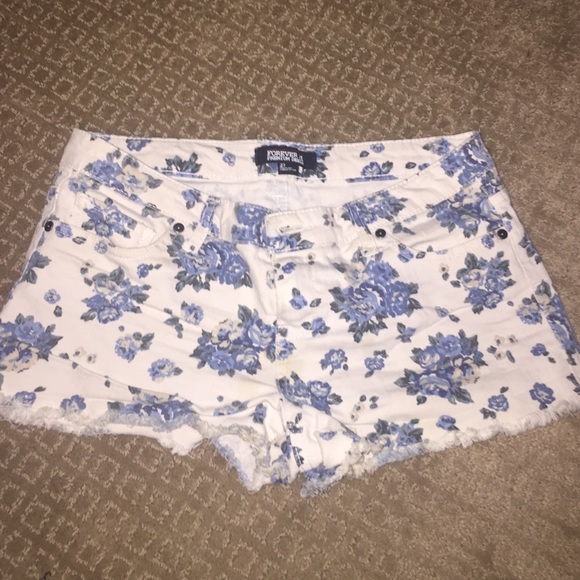 forever 21 white shorts with floral print