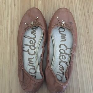 Sam Edelman nude leather flats