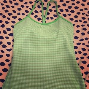 Lulu Lemon size 6 green check tank