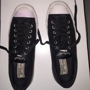 Black and white Jack Purcell converse