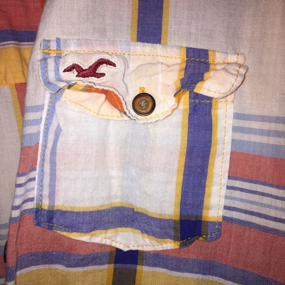Hollister Half Button Up Plaid Shirt - Picture 3 of 3