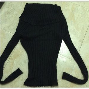 Black turtleneck sweater