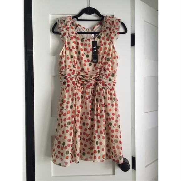Floaty Fruity Sun Dress, oranges and lemons DOTS - Picture 1 of 4