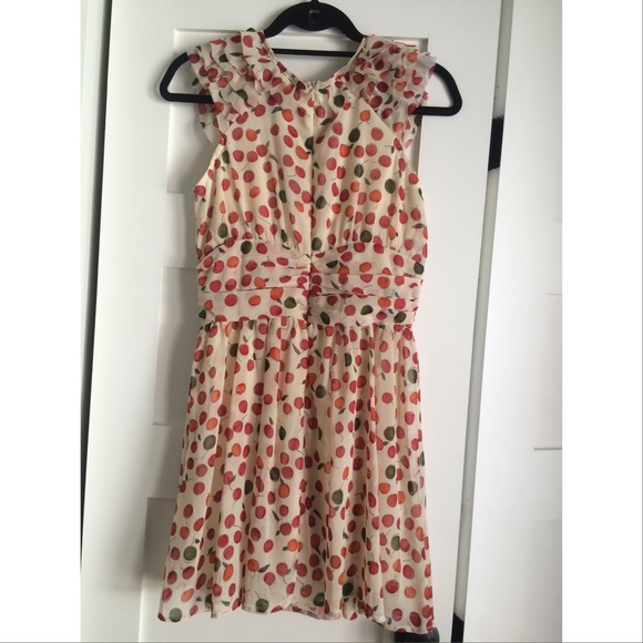 Floaty Fruity Sun Dress, oranges and lemons DOTS - Picture 2 of 4