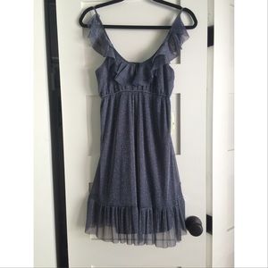 Midnight Sparkle Ruffle Mini Dress