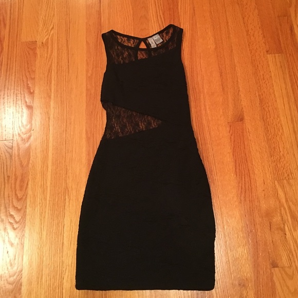 Black lace mesh dress - Picture 2 of 4