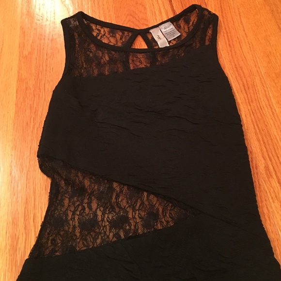 Black lace mesh dress - Picture 4 of 4