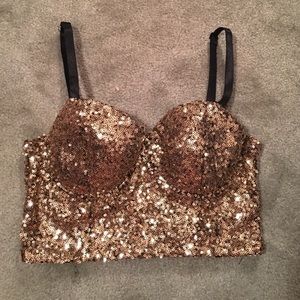 Gold bustier!