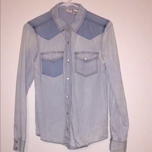 Denim button up