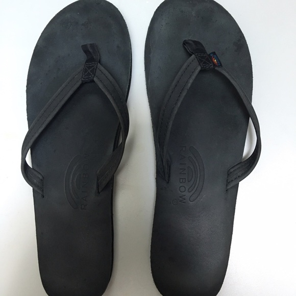 Rainbow flip flop sandals