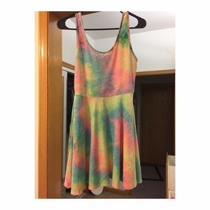 tie dye velvet dress