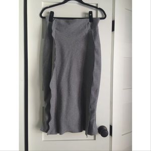 Grey Wool EMANUEL UNGARO PARIS long pencil Skirt