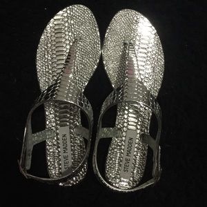 Metallic Silver Sandals
