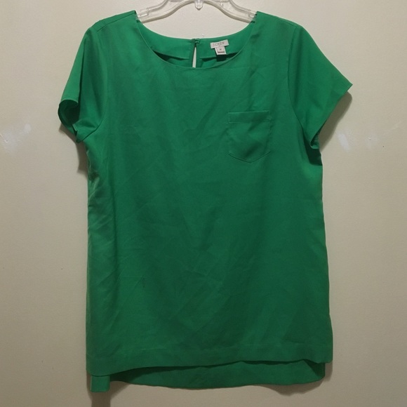 J. Crew Green Blouse