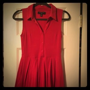 Red backless dress