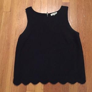 Black scalloped tank