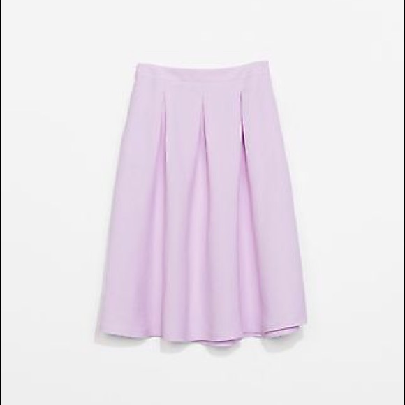 ZARA lavender Midi Skirt XS