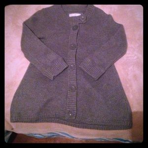 3/4 sleeve peplum button down sweater.