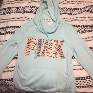 Light blue PINK hoodie