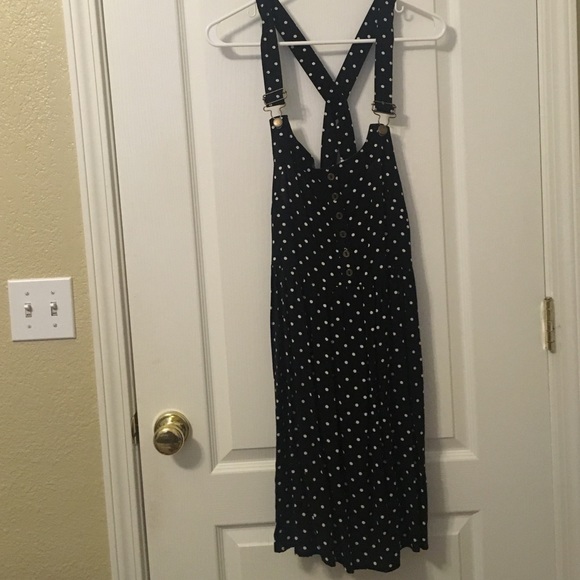 Polka Dot Overall Dress