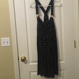 Polka Dot Overall Dress