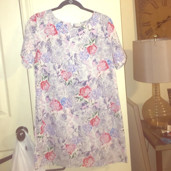 Print shift dress