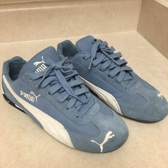 Puma. Light blue. Suede.