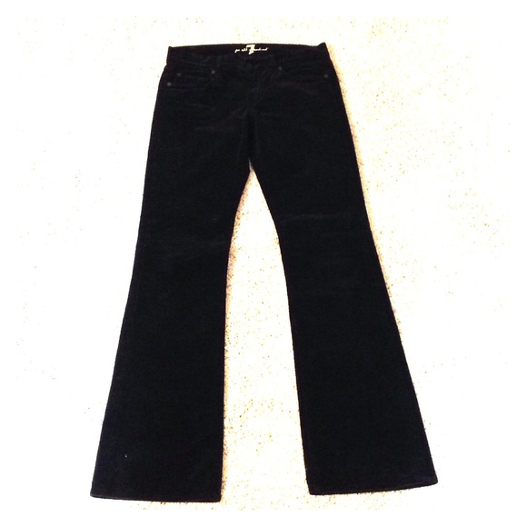 Seven for all mankind black velvet jeans