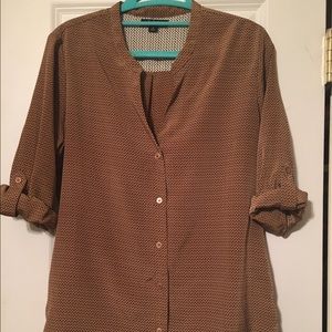 Blown button down blouse