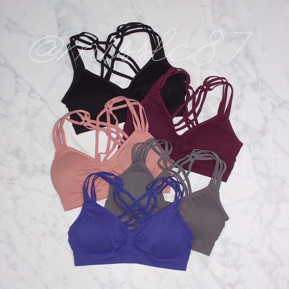 Triple strap criss cross bralette bundle!